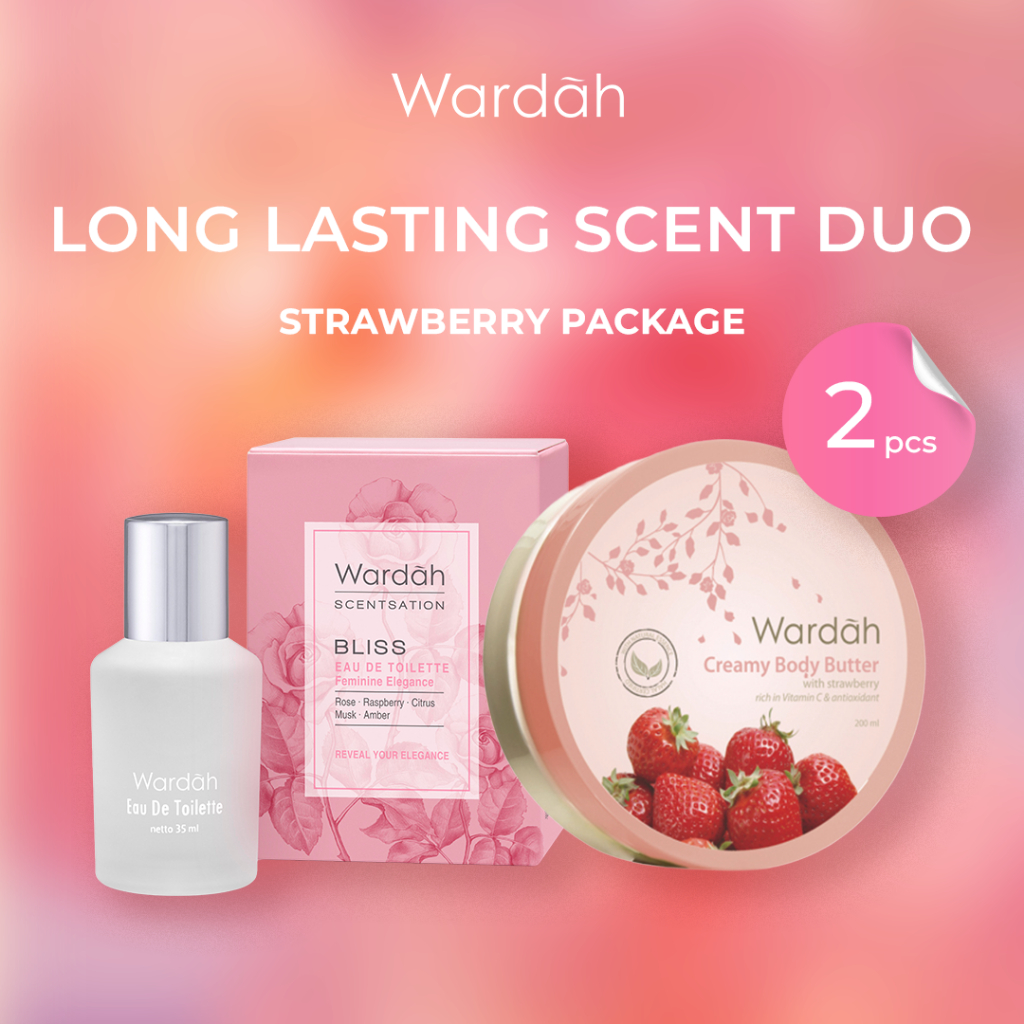 Wardah Body Butter 50 mL & Wardah Scentsation Eau De Toilette 35 mL | Wangi Lembut Segar | Tahan 6-8