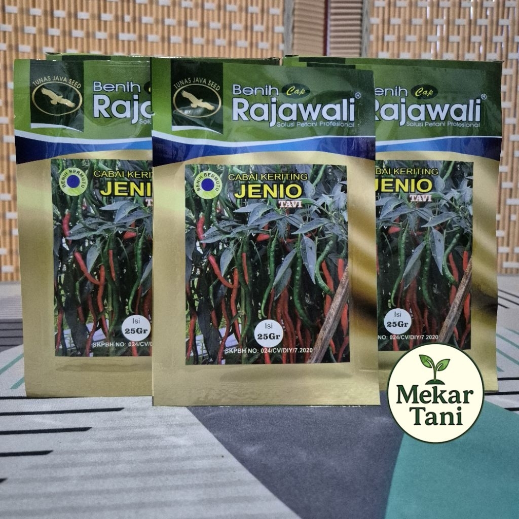 Benih Cabe Kriting Jenio 25gr cap Rajawali