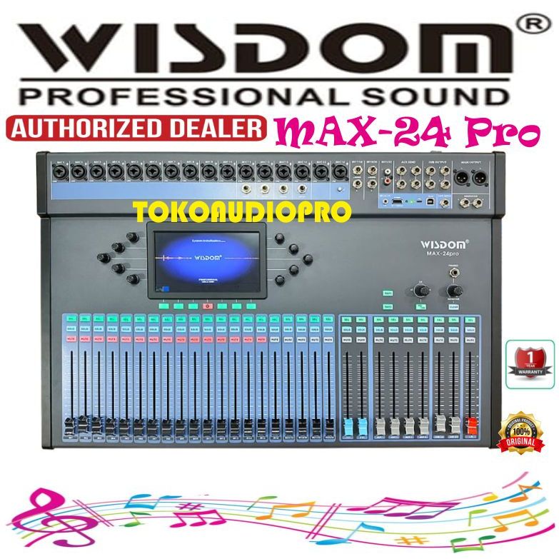 Mixer Wisdom Max-24 Pro 24-Channel Mixer Wisdom MAX24Pro Original Wisdom Max-24Pro Mixer Audio