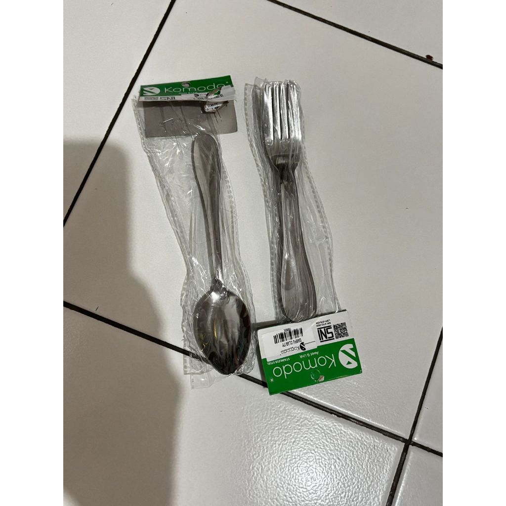 sendok/garpu komodo tebal/sendok garpu makan komodo