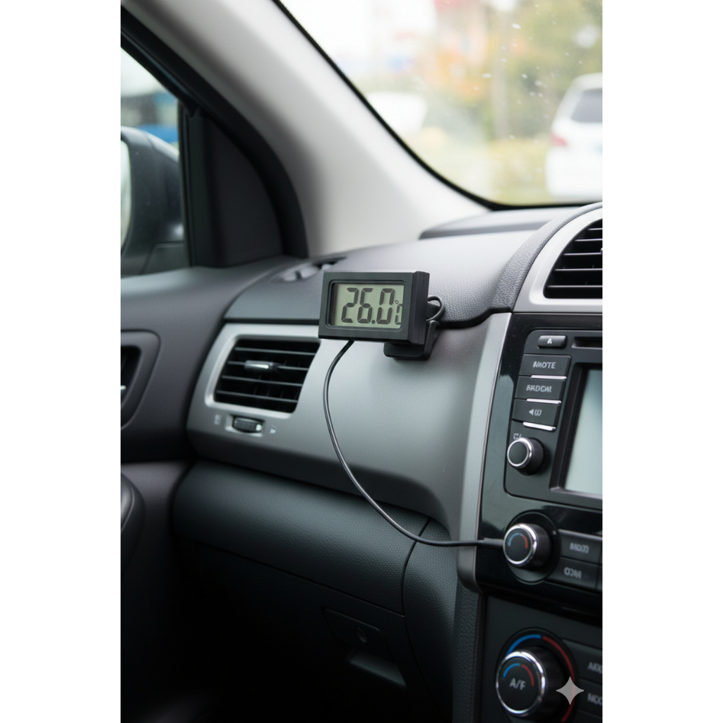 Termometer Digital TPM-10 / Alat Cek Suhu AC Mobil / Termometer Digital Mini Ac Mobil