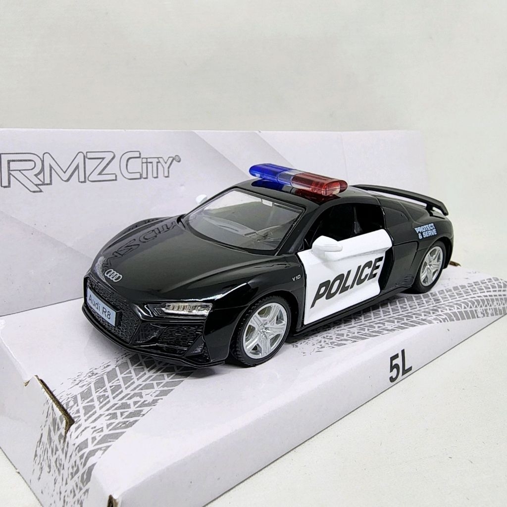 Diecast Audi R8 Coupe Police 2019 RMZ City 1:36