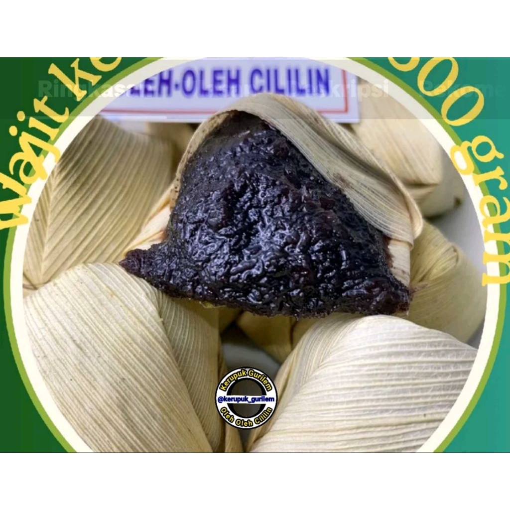 Wajit Ketan Hitam Asli Cililin 1Kg, Tanpa Pengawet