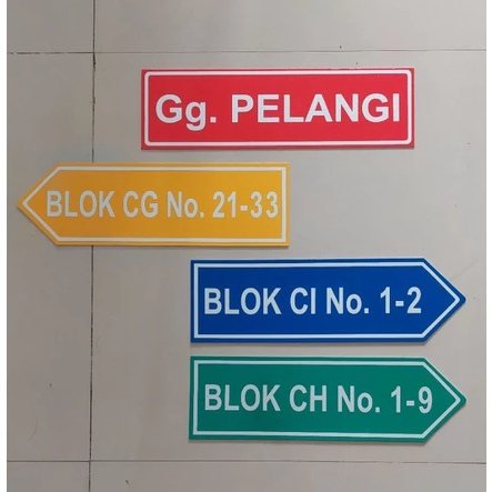 Custom | Plang Nama Jalan Reflektif Nyala Malam