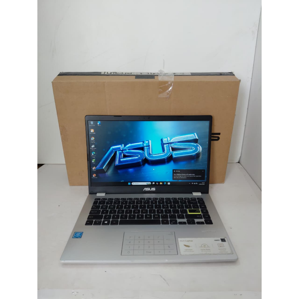 Intel N4020 Gemini Lake ram 4gb ssd 256gb nvme keyboard nyala ASUS E410MA0