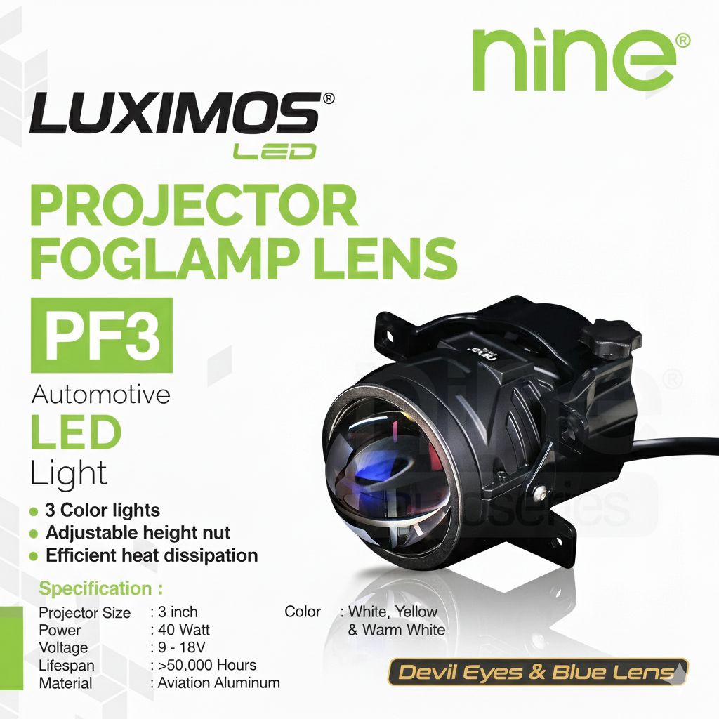 LUXIMOS LAMPU BILED FOGLAMP 3 INCH UNIVERSAL MOBIL AVANZA XENIA VELOZ ERTIGA HRV XPANDER PAJERO NINE