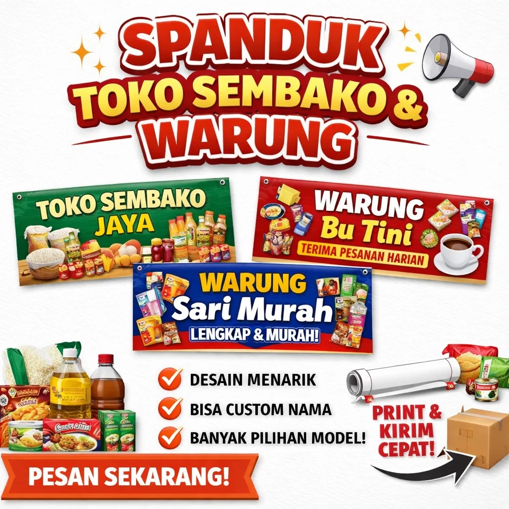 Spanduk Toko Sembako & Warung Kelontong