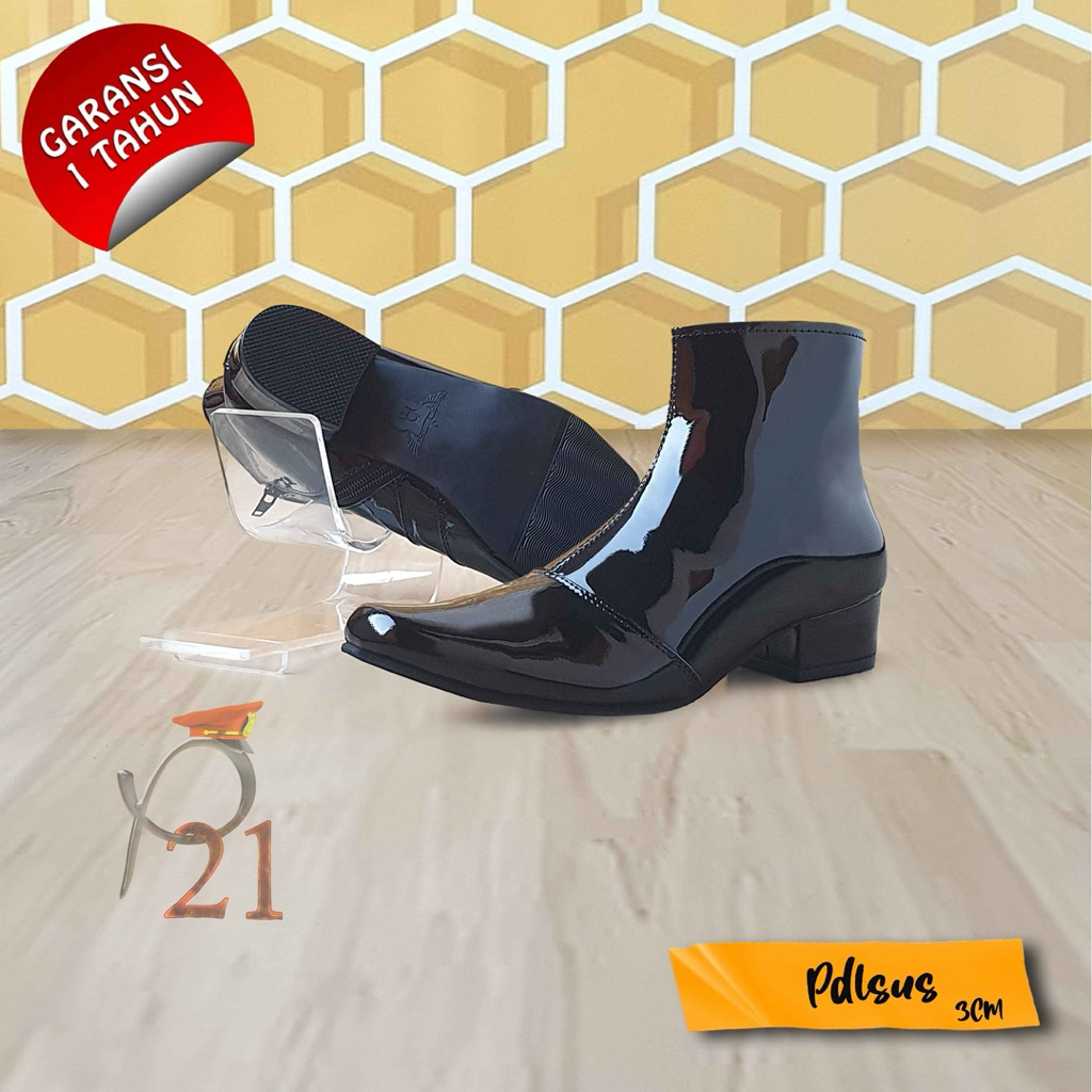 Sepatu P21- Sepatu Pdl Sus Polwan Kilap/ Sepatu Polwan/ Sepatu boots Wanita