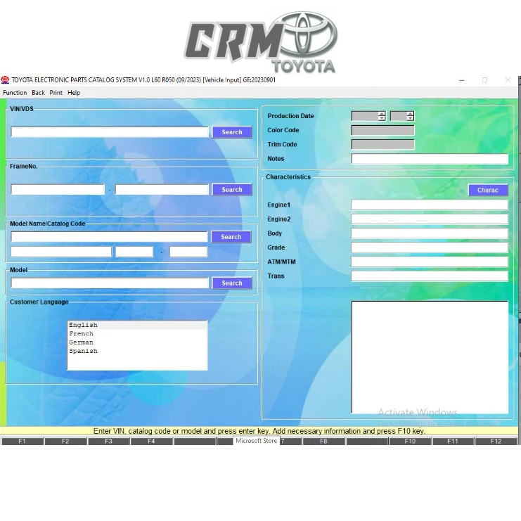 Software Electronic part catalog ( EPC ) TOYOTA Toyota Terbaru