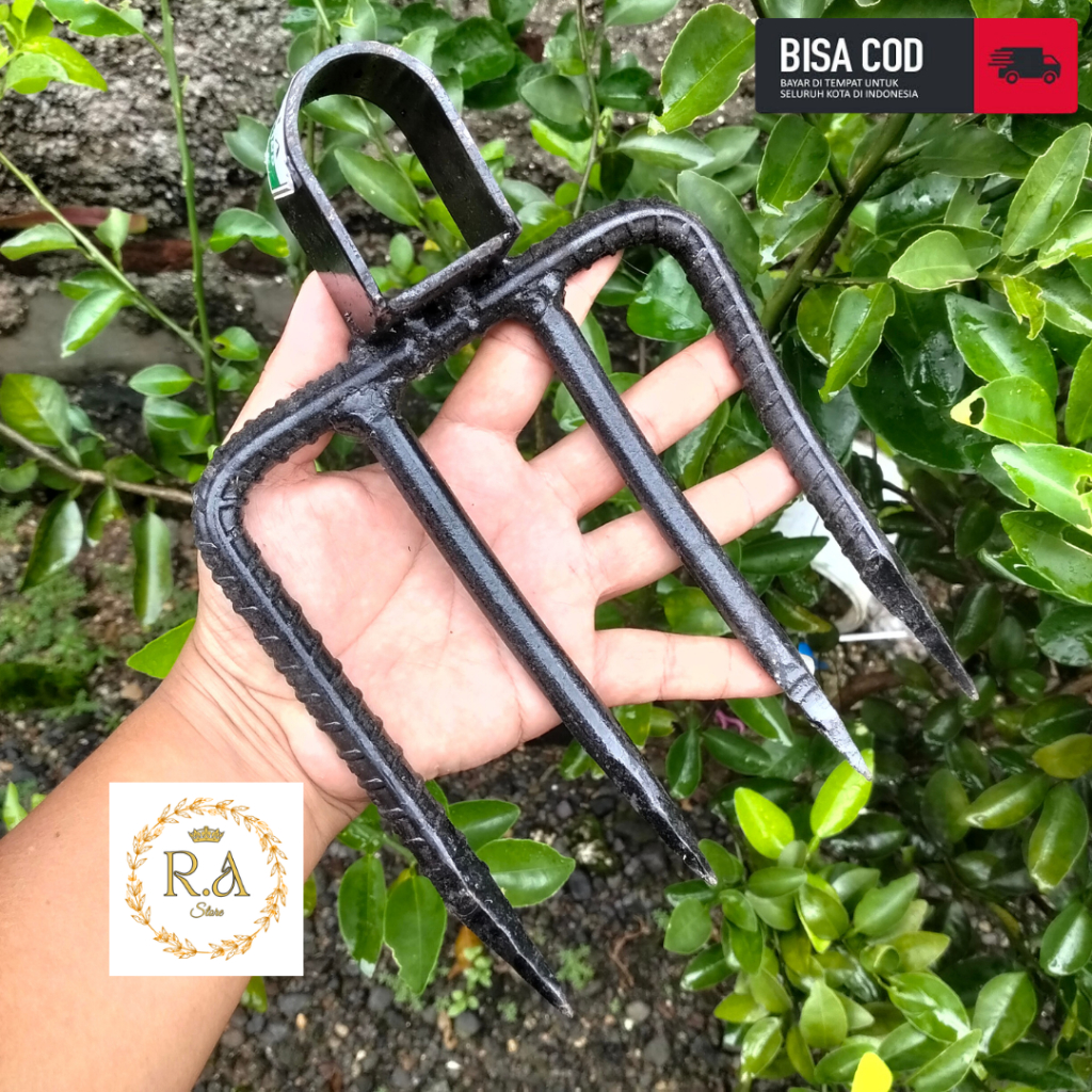 garuk sampah gigi 4 bahan besi beton ulir 12mm jaminan kuat dan kokoh