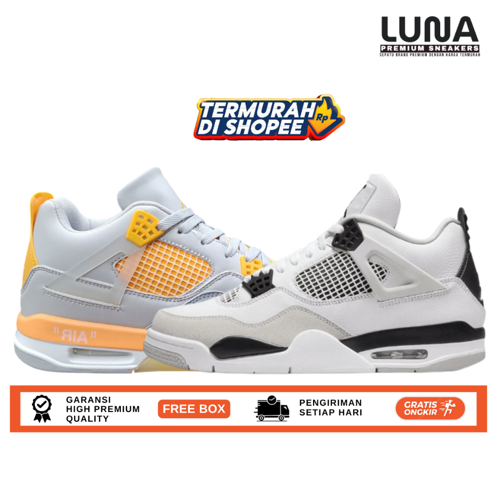 Sepatu Olahraga Basket Jordan Retro 4 High Premium Quality - LUNA Premium Sneakers