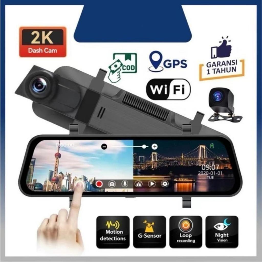 Toyota Avanza Hybrid Dashcam Mobil Camera Depan Belakang Layar Sentuh IPS Night Vision Dual Lens Per