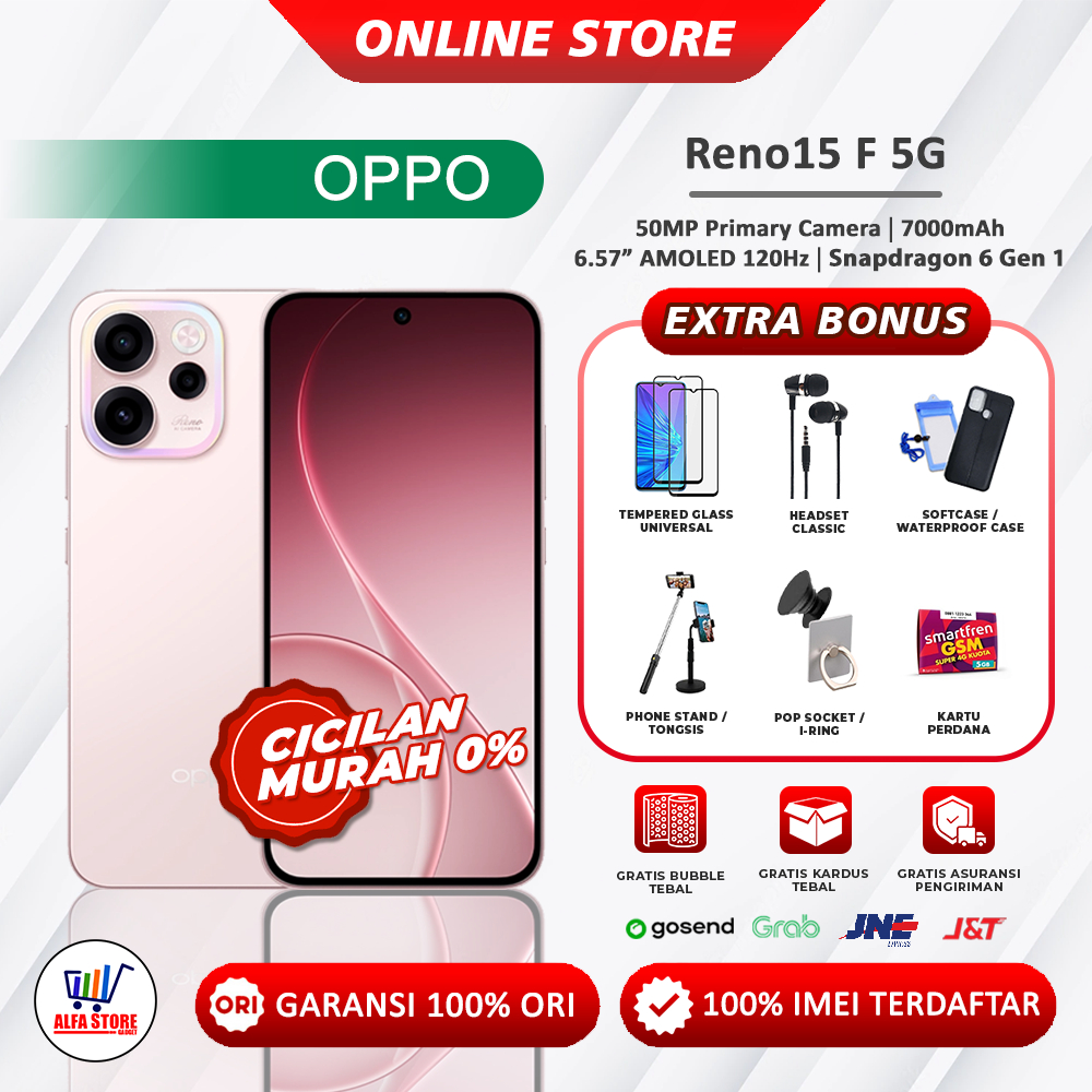 Oppo Reno 15F 5G 12/256gb reno15f 5g ram 8/256gb ram 8/128gb oppo reno15f 5g garansi resmi