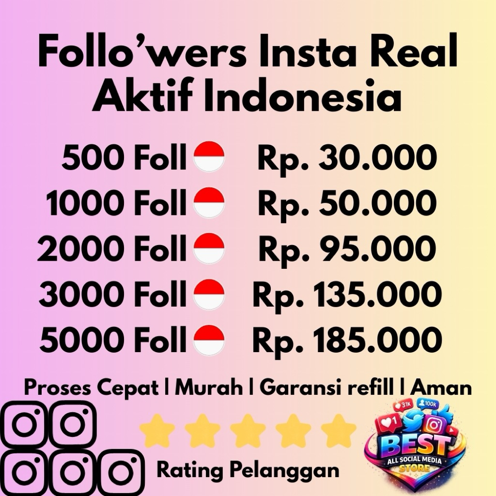Follower Instagram Indonesia Real Permanen Aktif Followers Followes
