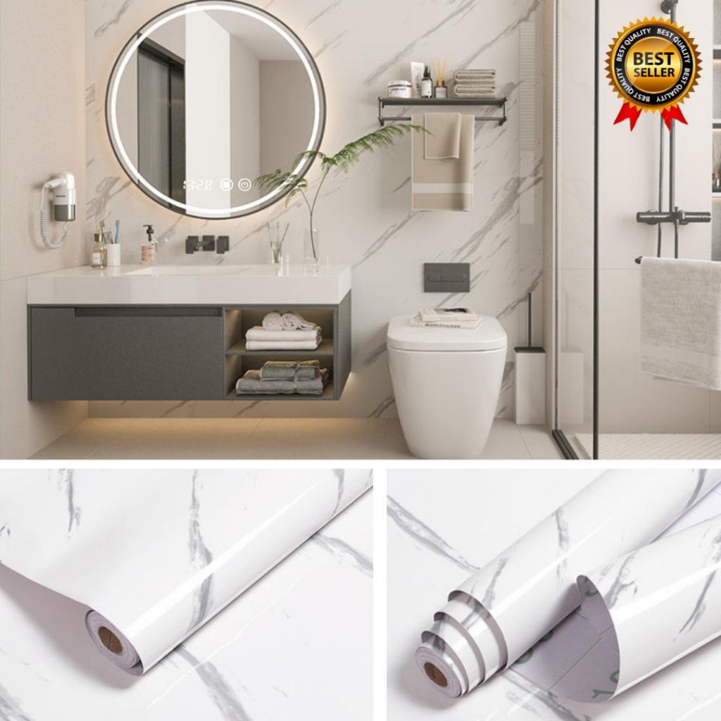 Stiker Meja Wallpaper Marmer Sticker Marmer Walpaper Motif Marmer Sticker Kompor Wallpaper Marble