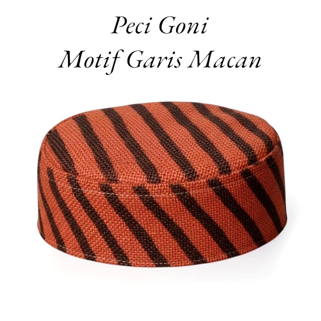 Peci Goni Motif Garis Loreng Macan Terbaru / Kopiah Macan