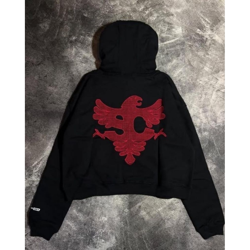 SWEATER HOODIE ZIPPER RESLETING BOXY SERIES SNSB X CALLE SNSB GREEN CHMB BORDIR OVERSIZE UNISEX PRIA