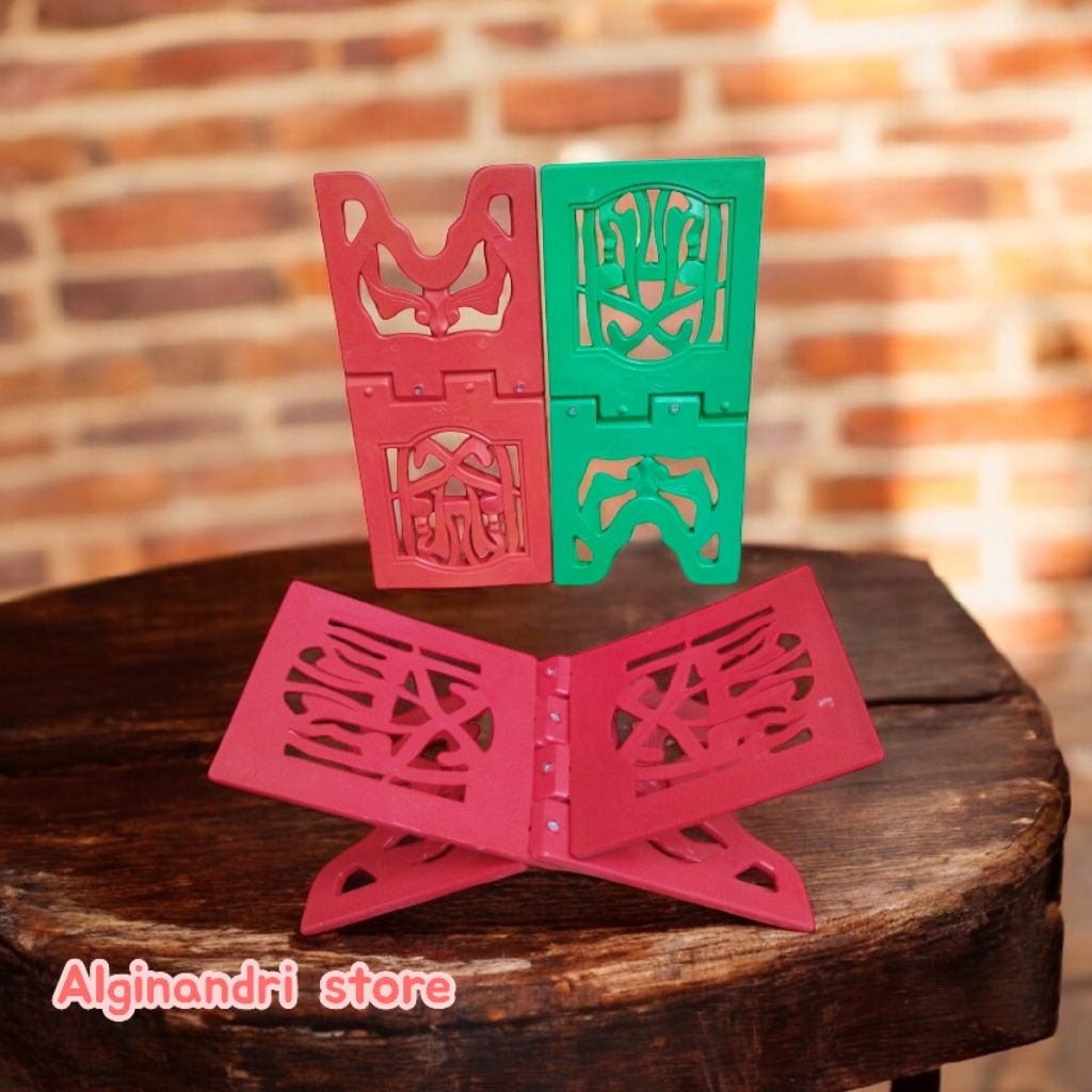 Rekal/Rehal/Meja lipat Plastik Tempat dudukan Al Quran berbahan plastik Ukuran ( 15*30 ) cm Original