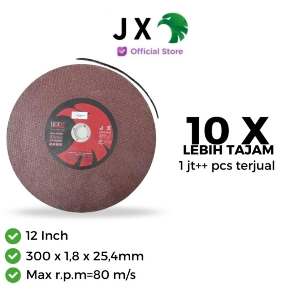 Mata Batu Gerinda Potong 12 Inch JX Cutting Wheel Disk Batu Potong Gerinda Potong