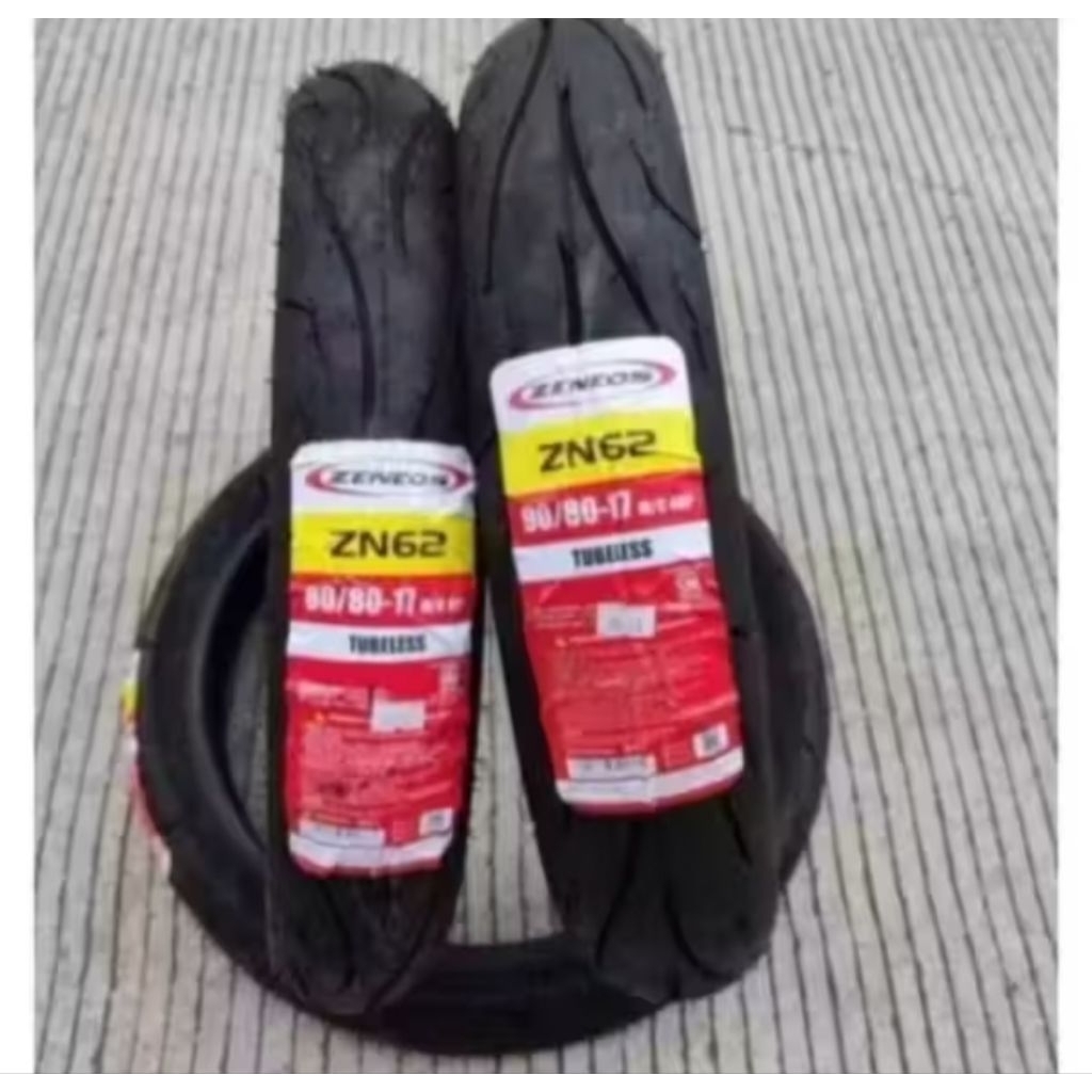 BAN LUAR TUBELES ZENEOS ZN 62 (90/80-17 ZN62 DAN 80/80-17 ZN 62) BAN DONAT RING 17 ZENEOS TUBELES PR