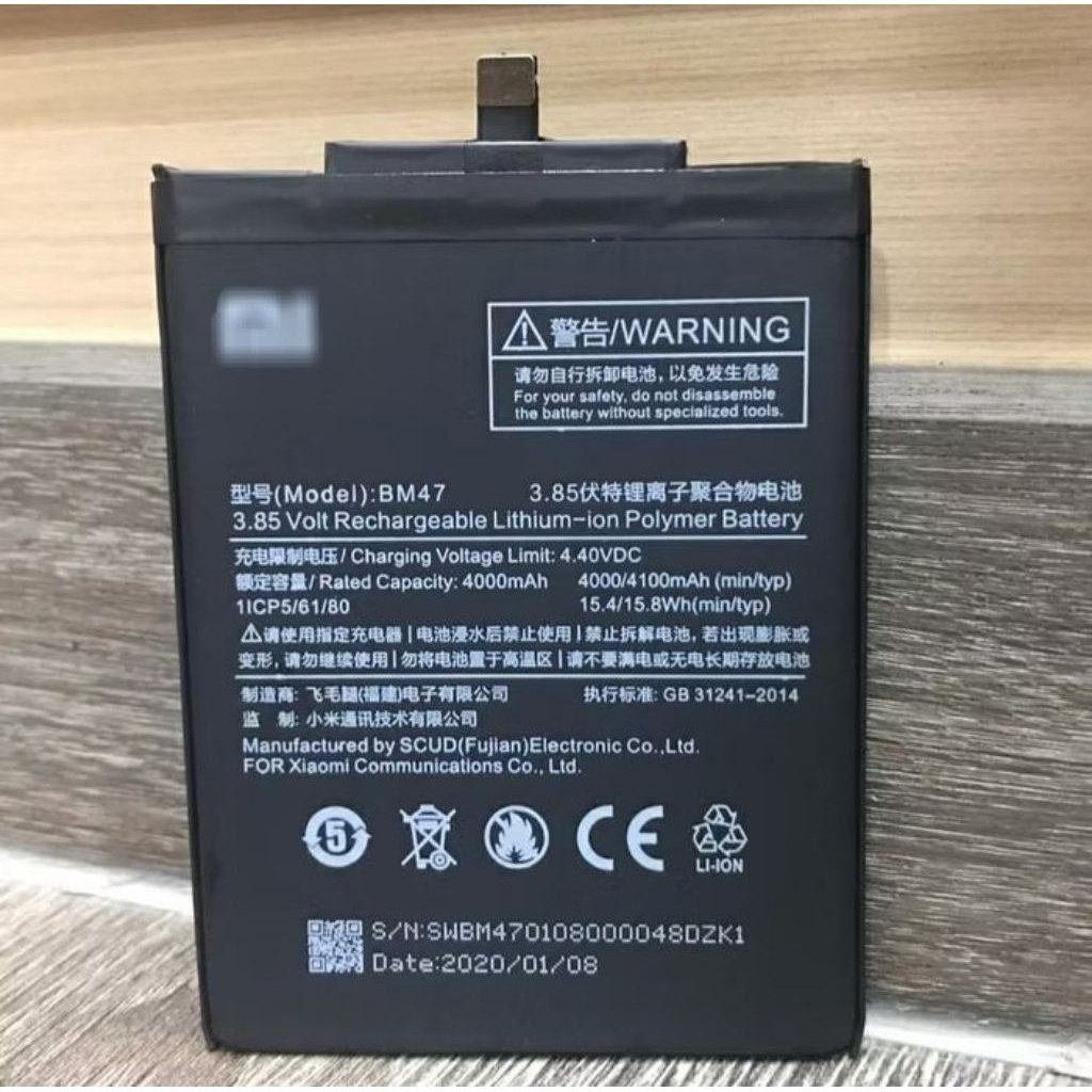 Baterai Batre HP For XIAOM REDM 4X Model Batrei Battery BM47 BM-47