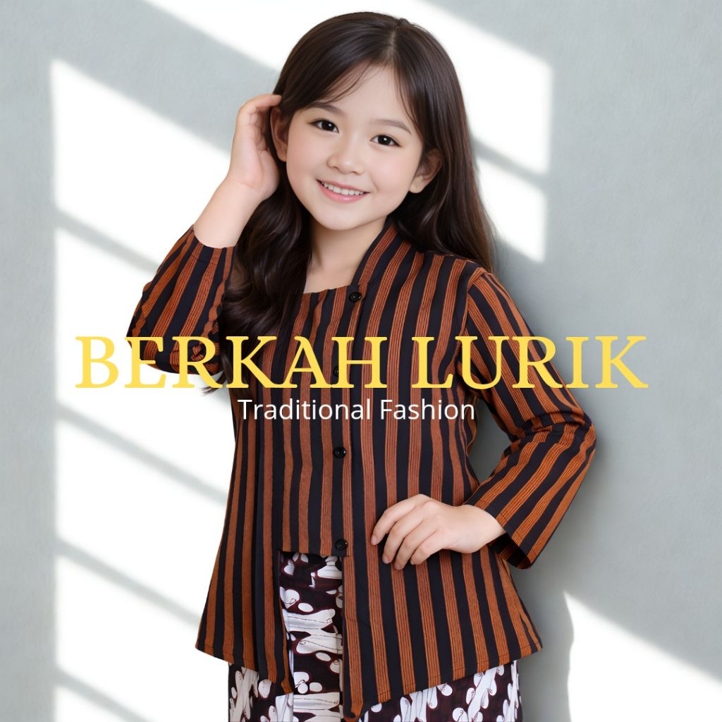 KEBAYA LURIK BAJU ADAT JAWA SETELAN KEBAYA ADAT ANAK PEREMPUAN