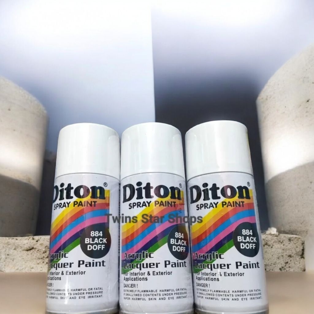 Pilok Pylok Cat DITON Hitam Doff / Black Doff (884) 150cc Cat Semprot Diton 150cc
