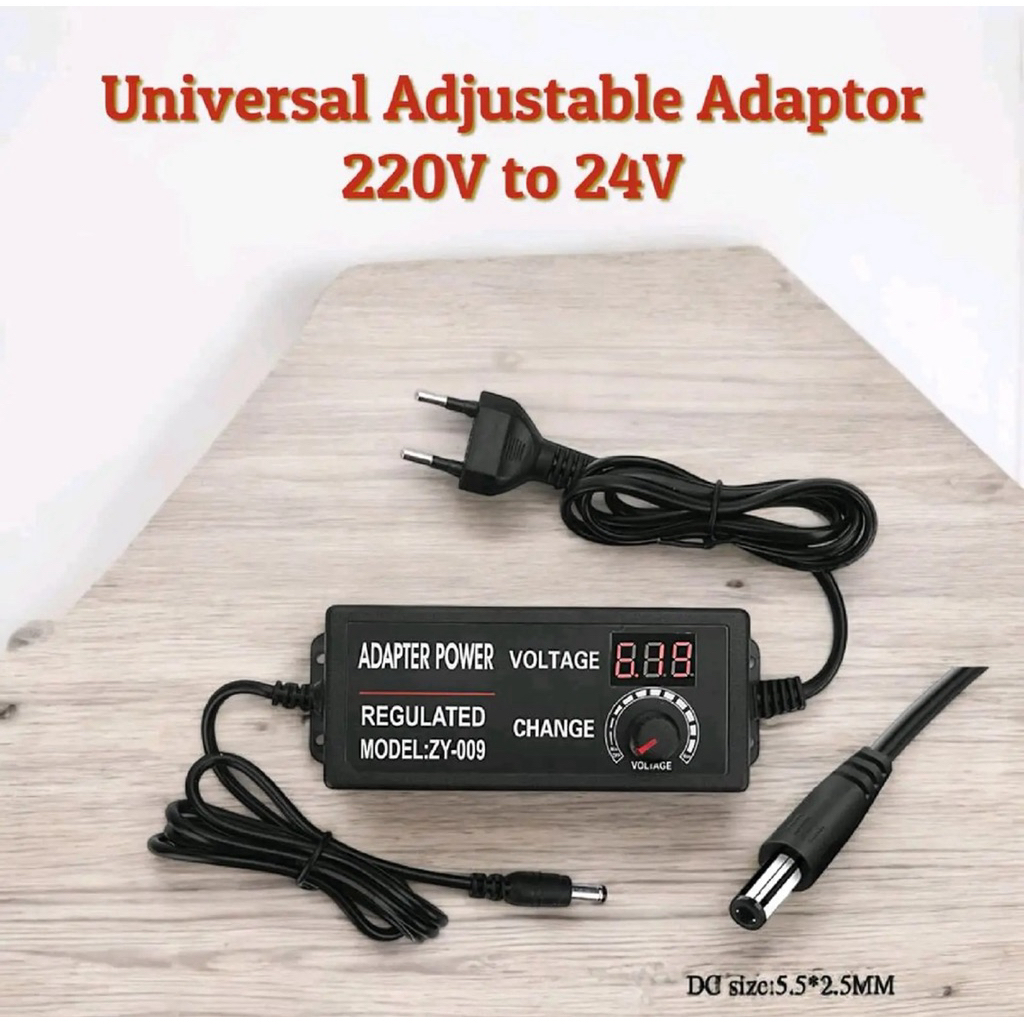 adaptor universal adjustable 220V to 24V 5A 5 ampere