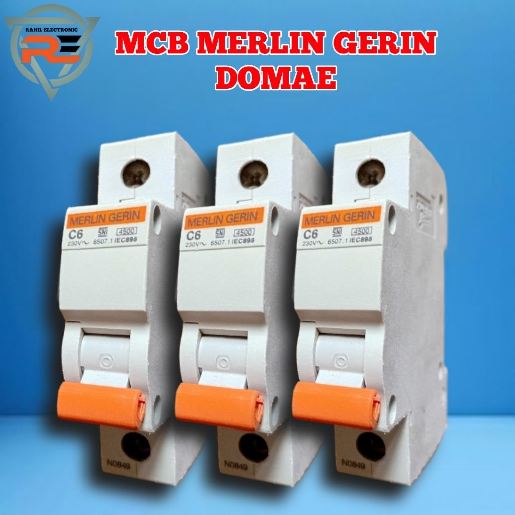 MCB MERLIN GERIN DOMAE 1PHASE. TERSEDIA 4A. 6A. 16A. KUWALITAS ORIGINAL