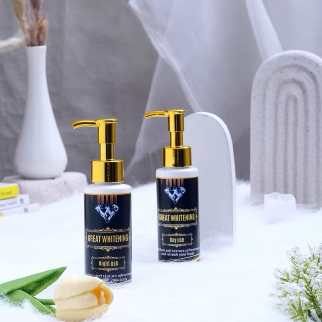 hb great whitening handbody sultan free kaca cantik & poch kain