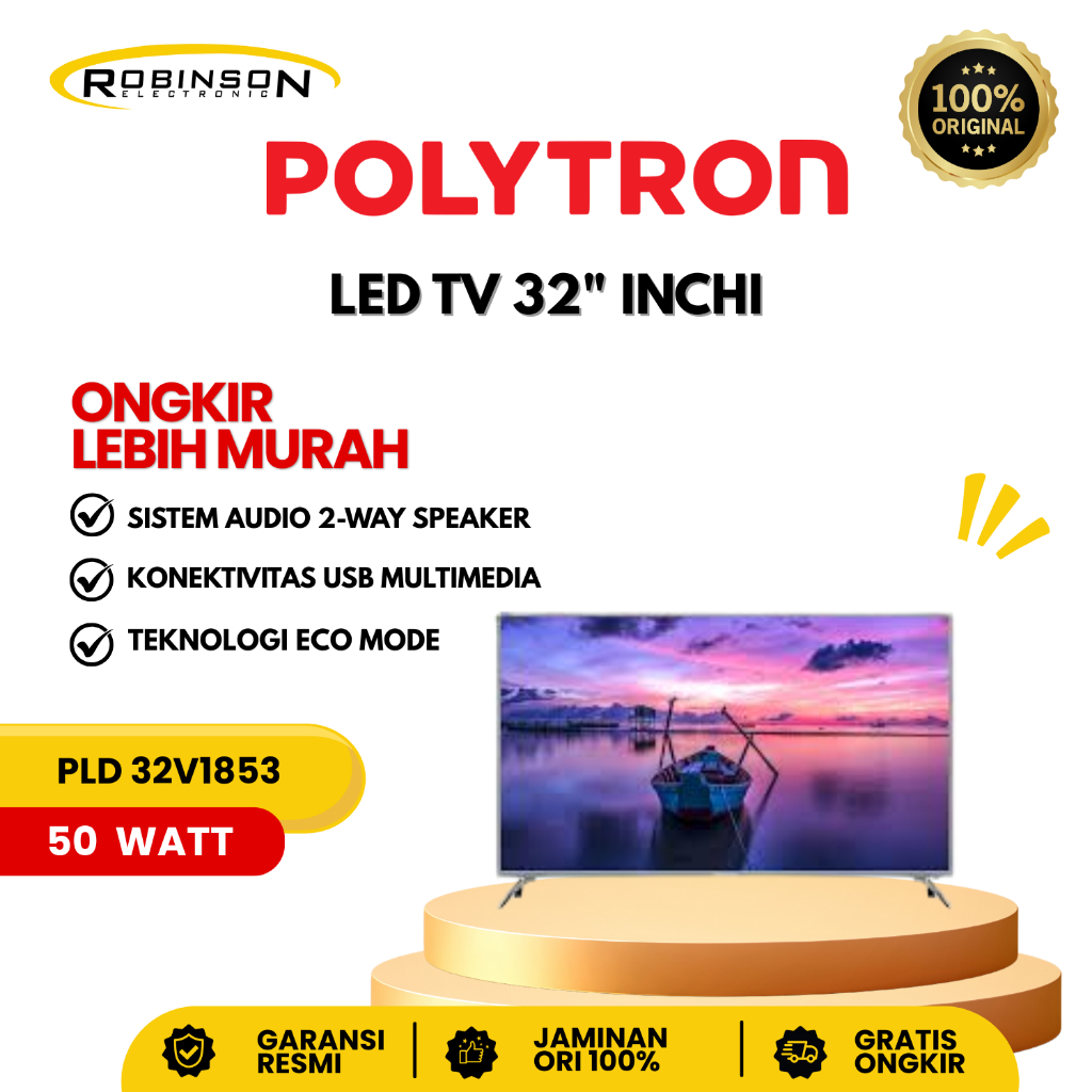 LED TV Polytron 32Inch PLD 32 V 1853/1852 Digital TV