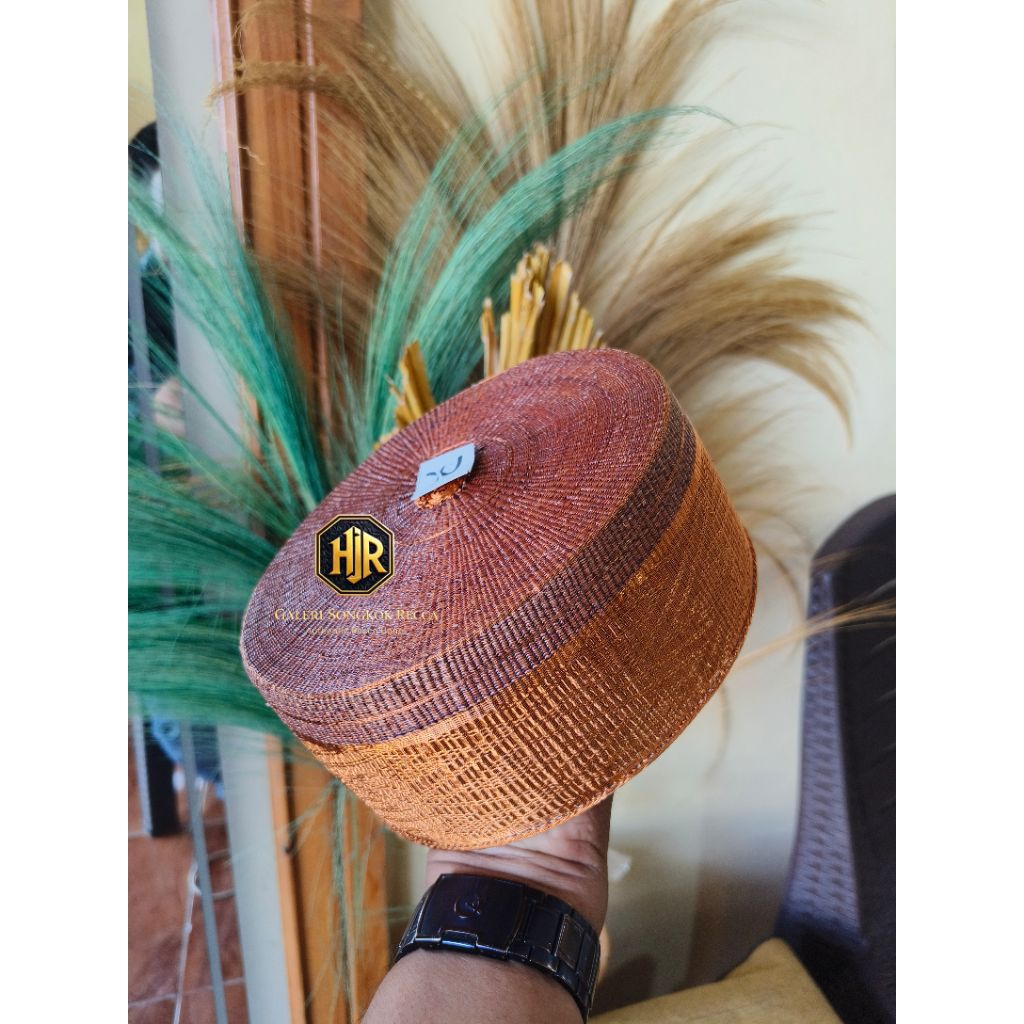 Songkok Recca Asli Coklat Tembaga - Anyaman Rapi Kualitas Pilihan