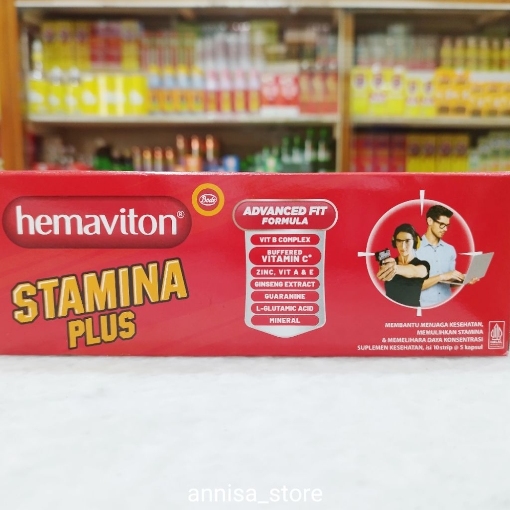 Hemaviton Stamina Plus Kapsul - Peningkatan Stamina, Kapsul Herbal, 50 Kapsul per Box