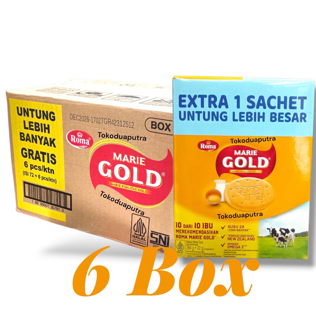 Roma Marie Gold Double Milk Sachet 1 Karton X 6 Box / Roma Marie Gold 22 Gr