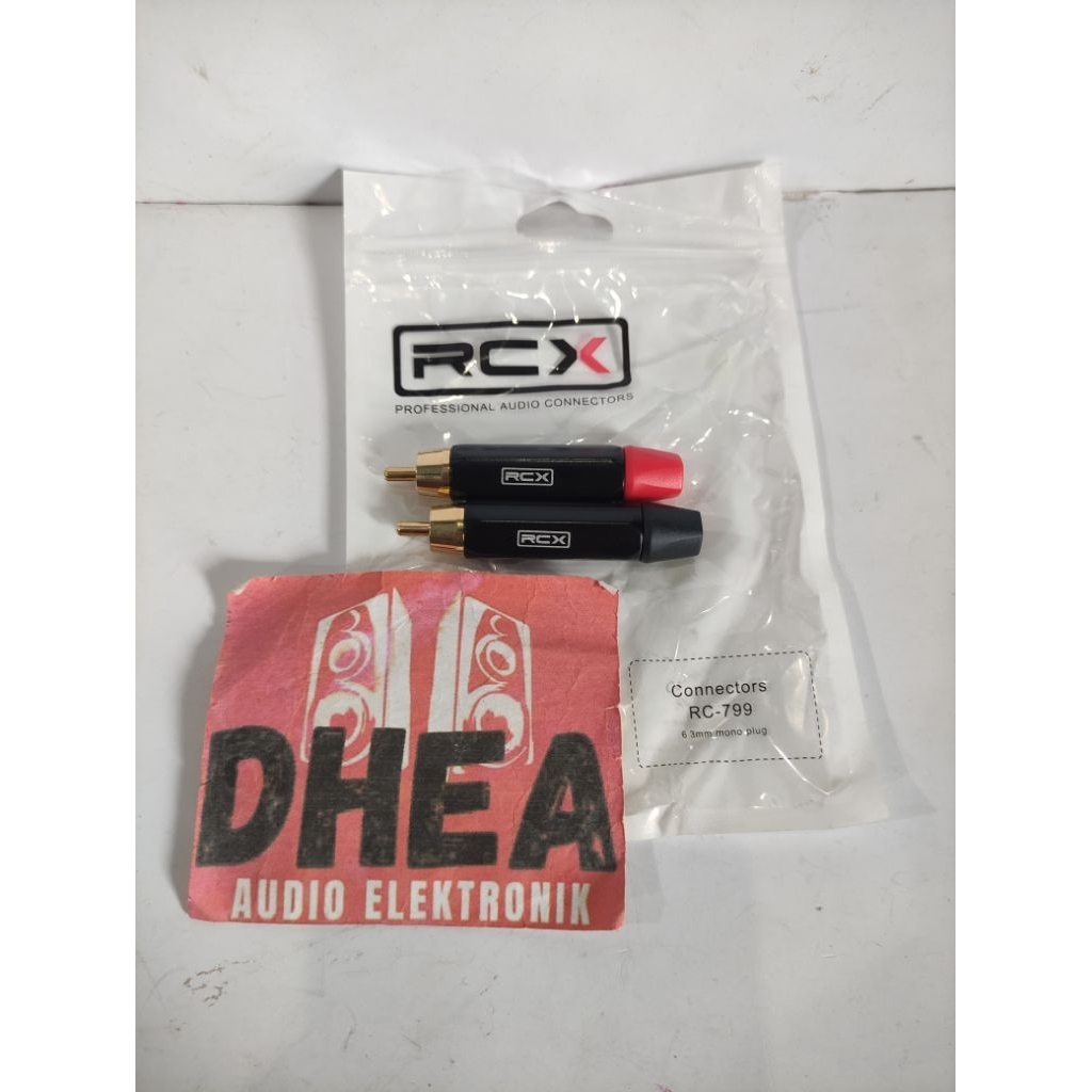 Jack RCA RCX Jeck Jek Audio RCA Male RCX Pin Kuningan 1 Set 2pcs