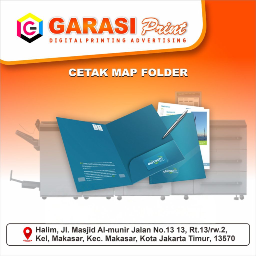 Cetak Map Folder Custom Map garasi digital printing