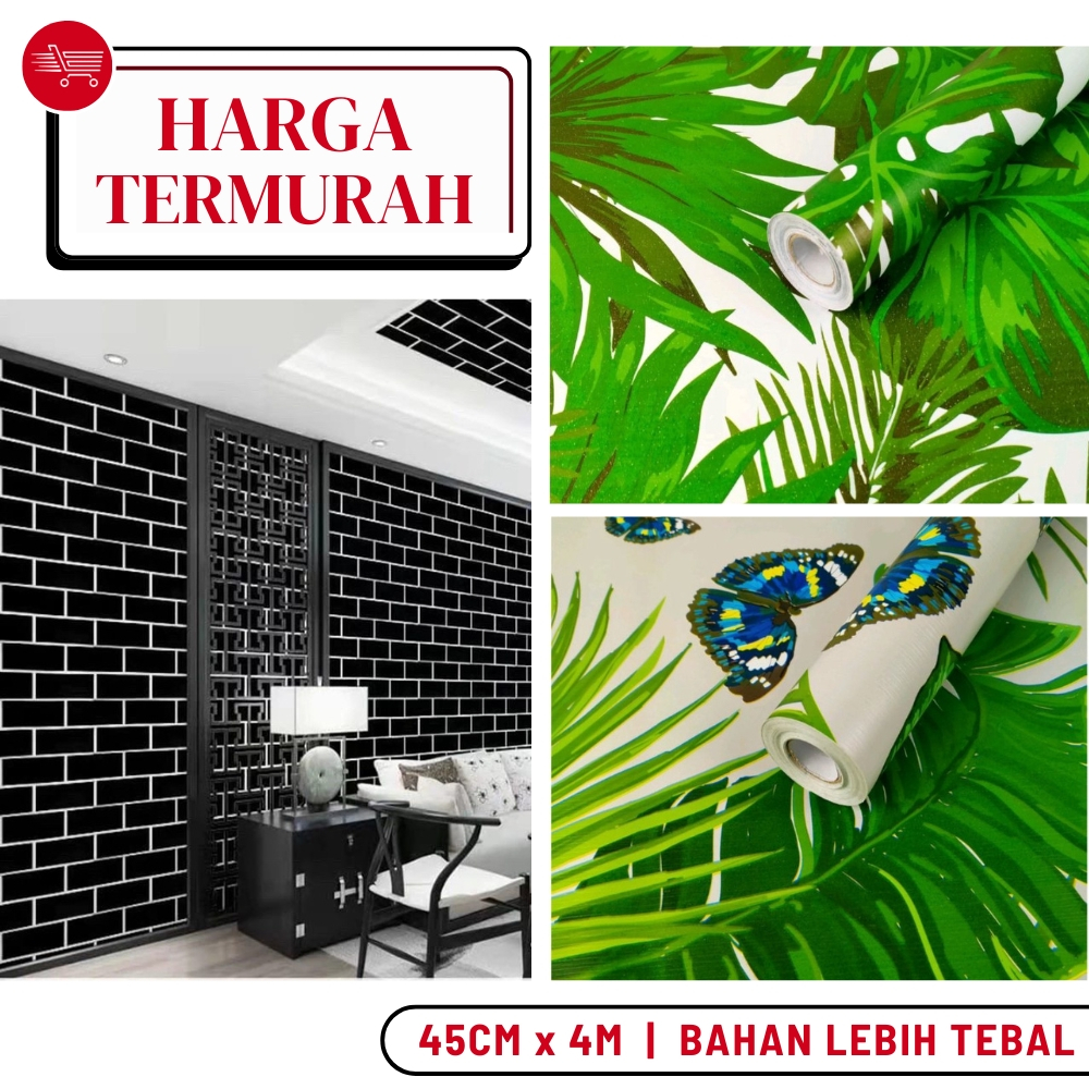 PROMO TERBAIK - Wallpaper Dinding Ruang Tamu Motif Daun Wallpaper Daun Wallpaper Dinding Motif Alam