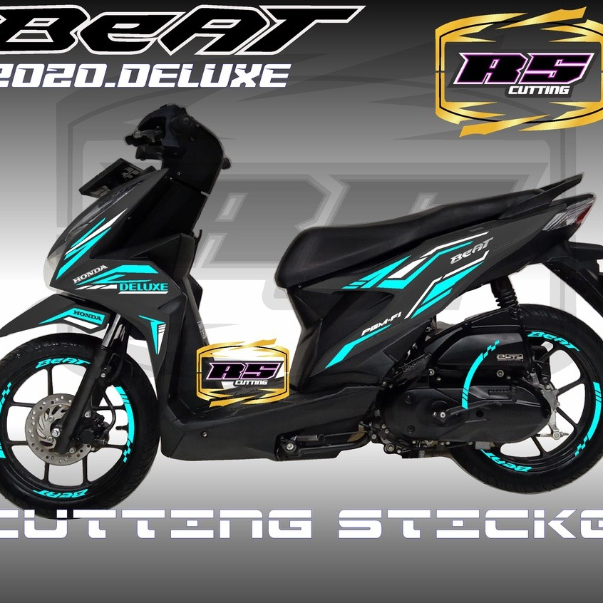 stiker Beat Deluxe Aksesoris Motor Stiker Honda Beat 2020 2021 2022 Schotlite Cutting Stiker Lis
