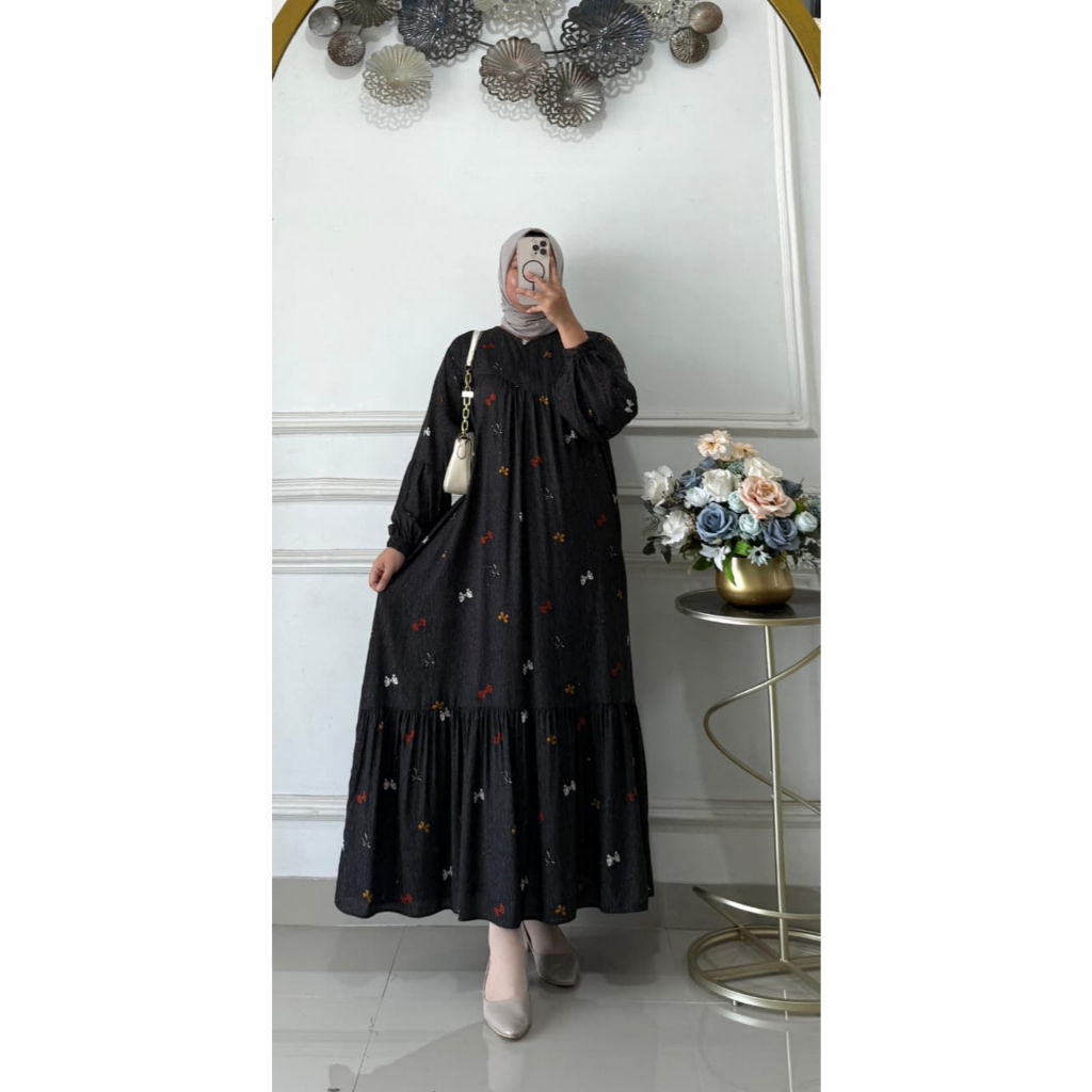 WILONA DRESS MOTIF // GAMIS RAYON // DRESS RAYON MOTIF // DRESS WILONA