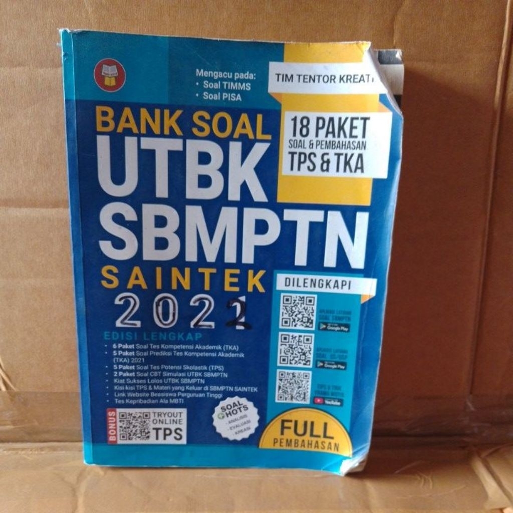 Buku Bank Soal UTBK SBMPTN Saintek 2021 Edisi Lengkap Bekas Original
