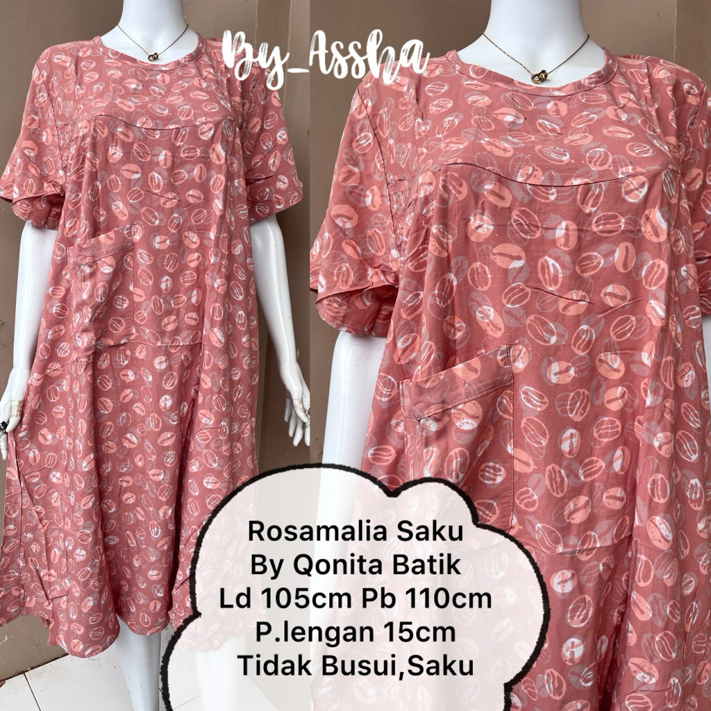 Daster Qonita Batik Pekalongan Rosmalia Saku