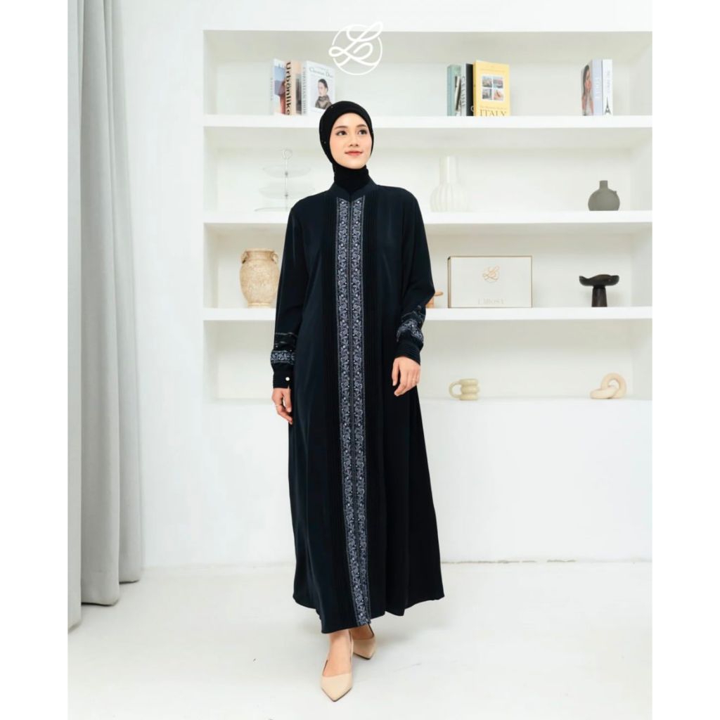 SET GAMIS RANIA LAROSA BORDIR SET HIJAB /  DRESS +  HIJAB LAROSA  /  GAMIS ABAYA BORDIR by LAROSA BU