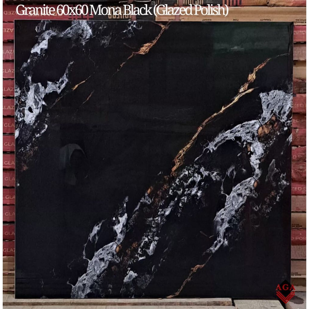 GRANITE 60X60 MONA BLACK (GLAZED POLISH)