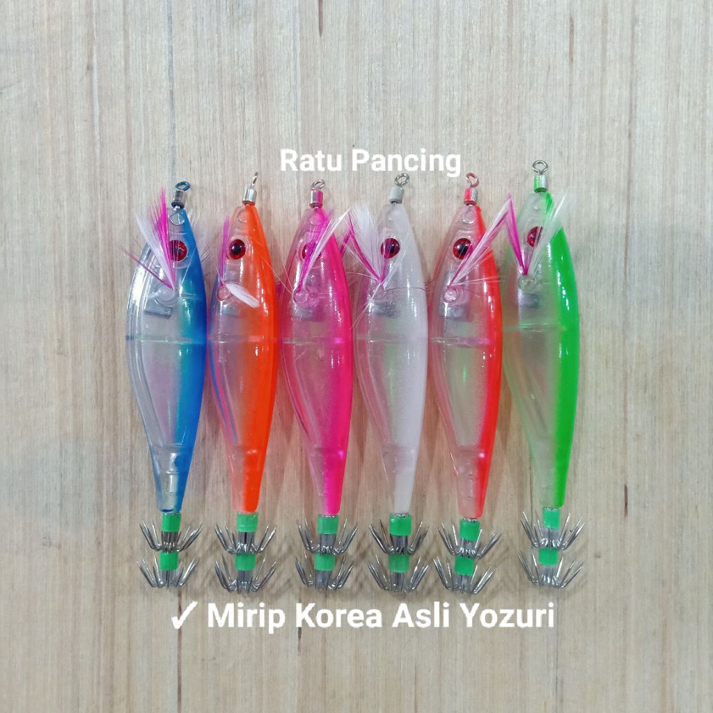 Umpan Pancing Cumi Squid Jig Premium Hook | Mirip Korea Asli Yozuri