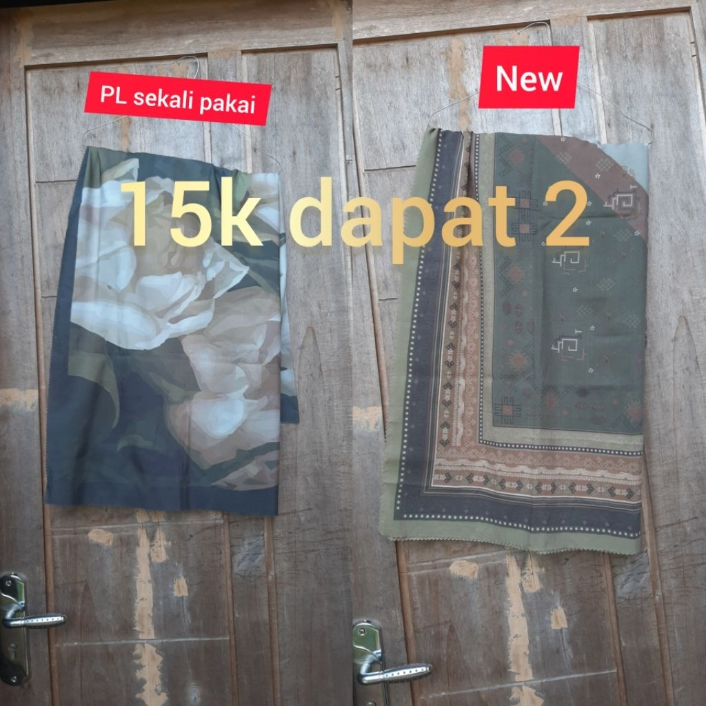 Jilbab motif segi empat PL & New