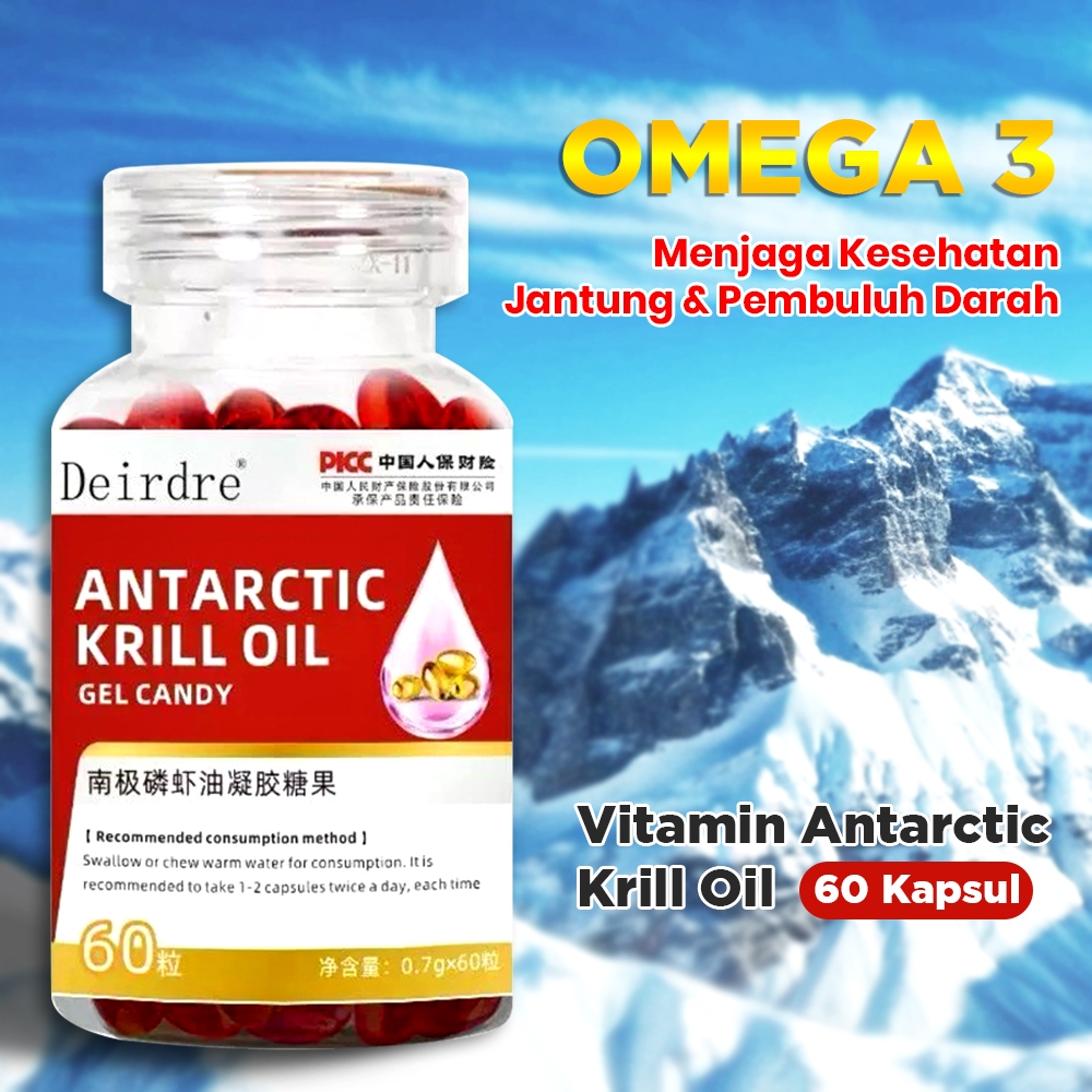 Omega Alami Krill Oil Antartika untuk Kesehatan Jantung, Sendi & Stamina Daya Tahan Tubuh | Deirdre 