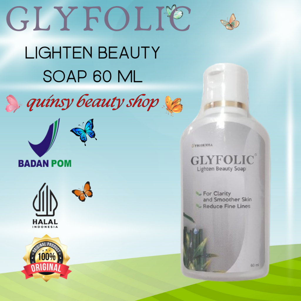 glyfolic lighten beauty soap 60 ml #glyfolic lighten beauty soap kemasan 60 ml