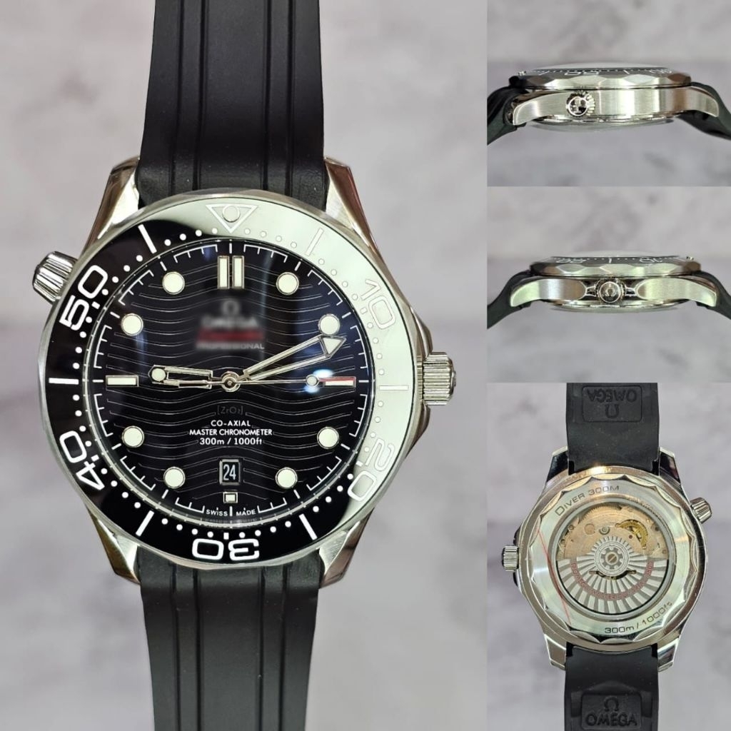 Jam Tangan Seamaster Diver 300M Automatic Stainless Rubber