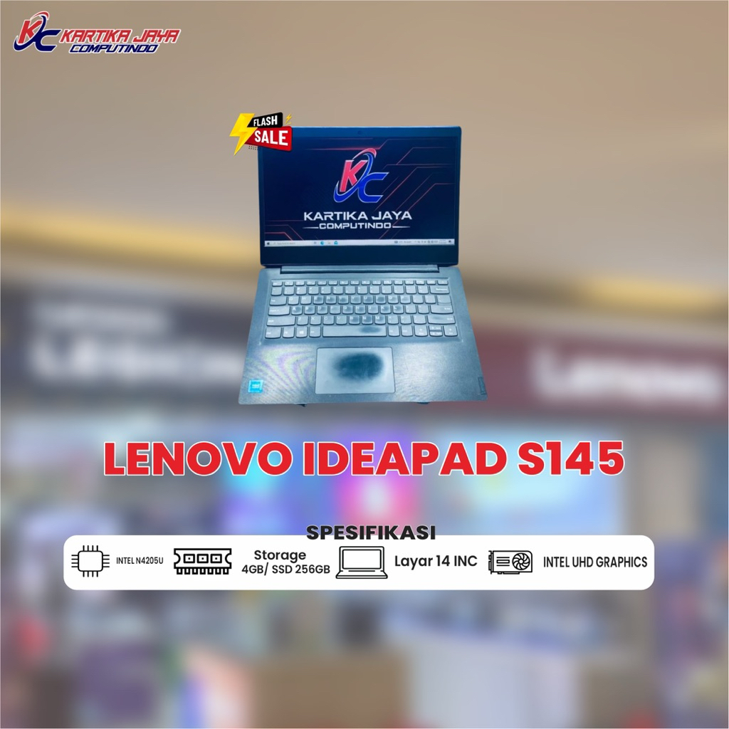 LENOVO S145 INTEL CELERON RAM 4GB SSD 256 2ND
