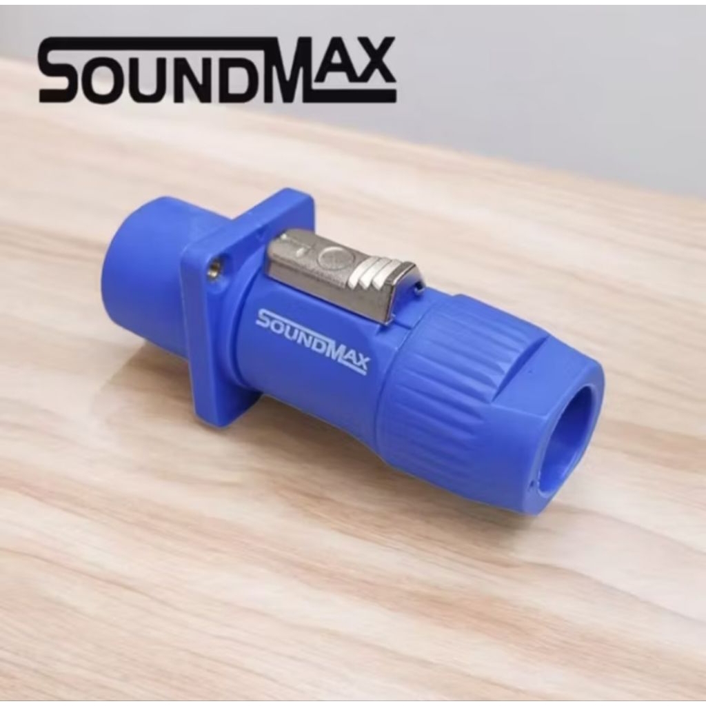 (satu pasang) jek spikon soundmax + soket spikon soundmax biru